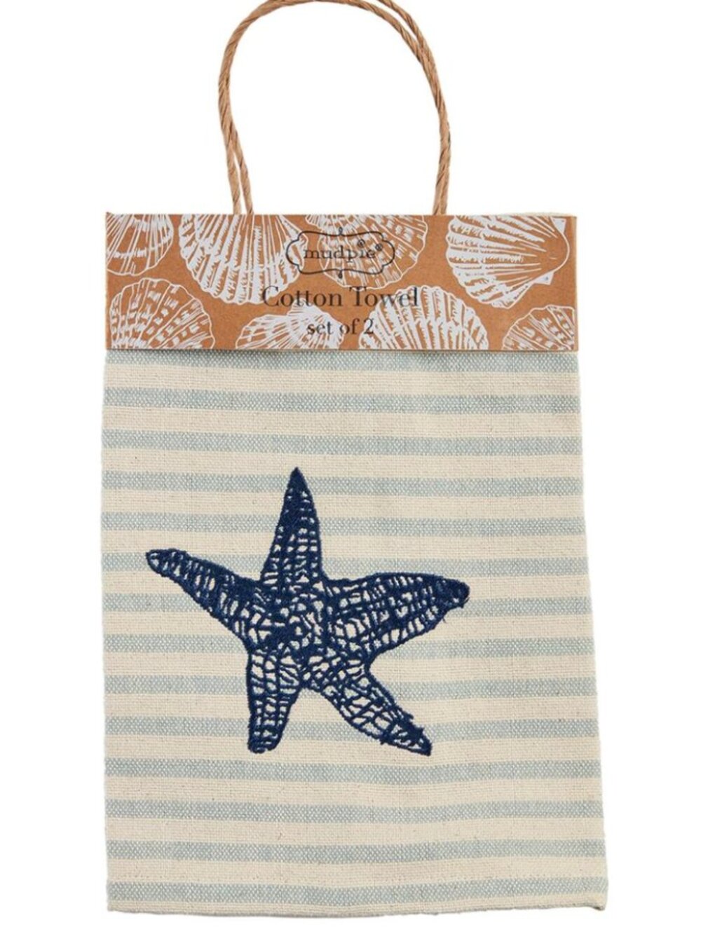 Mud Pie - Starfish Embroidery Towel Set
